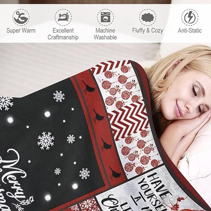Cardinal Christmas Throw Blanket - Soft, Warm & Cozy Fleece for Kids & Adults - 60"x80"
