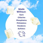 Dropps Odor & Stain Biobased Power Laundry Detergent Pods, Lavender Meadow (64 Count) - HE Compatible Laundry Pods for Fresh Clothes - Washing Detergent Soap Supplies & Recyclable Paperboard Packaging