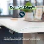 Vari ComfortEdge 48x30 Inch Electric Standing Desk – Height Adjustable Sit Stand VariDesk with Memory Presets, Sloped Edge, 220 LB Capacity + Tool-Free Assembly (White)