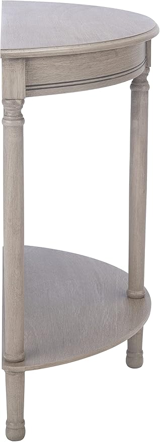 SAFAVIEH Home Collection Tinsley Greige Half Moon Console Table
