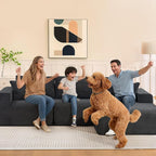 2025 New 108" Cloud Couch Sectional, Modular Sectional Sofa with L-Shaped Chaise, Deep Seat Sectional Modular Couch for Living Room, No Assembly Required (Gray, Right Facing Chaise)