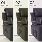 FLEXISPOT XL31-XL Oversized Power Lift Recliner Chair for Elderly, 27.4" Extra Wide Lay Flat Lift Chair with Massage & Heat, Dual Motor Electric Reclining Sofa for Big and Tall(Oversized, Charcoal)