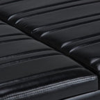 SIMPLIHOME Ellis 36 inch Wide Contemporary Square Coffee Table Storage Ottoman in Midnight Black Vegan Faux Leather, Assembled, For the Living Room and Bedroom