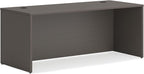 HON MOD Executive Desk 72-Inch Large Computer Desk Shell, Thick Wooden Laminate, Modern Table with Cord Management, 72" W x 30" D x 29" H, Slate Teak