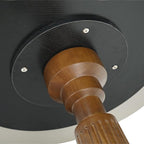Sintered Stone Office Table - 33.5" Round Table for Small Offices (Light Brown Leg and Pandora Top, 1 Table Only)
