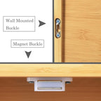 HYNAWIN Bathroom Wall-Mounted Medicine Cabinet - Over-The-Toilet Floating Bamboo Storage Organizer with Adjustable Shelf, Space-Saving for Kitchen, and Living Room
