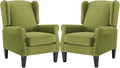 Accent Chair for Living Room Set of 2, High Back Reading Armchairs with Removable Seat Cushion, Mid-Century Single Couch in Fabric, Modern Ergonomic Wingback Chair for Bedroom,Club, Balcony