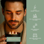 Pecksniffs Black Tobacco & White Wood Scented Candle | 3 Wicks, 283g/9.9oz