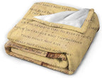 Christian Bible Blanket 10 Commandments Throw Blanket Christian Gifts and Decor Religious Bible Verse Blanket for Women Men Kids Adults Soft Warm Cozy Fleece Blanket for Couch Sofa Bed 50"x40"