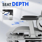 FLEXISPOT ErgoX Premium Ergonomic Office Chair with Footrest- Adjustable 3D Armrests, Dynamic Lumbar Support, Recline & Tilt Function, Mesh Seat, for Home & Office Use,Light Grey