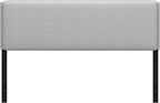 Hillsdale, Emslie King Upholstered Adjustable Headboard, Light Gray