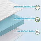 EDILLY 3 Inch Cooling Gel Memory Foam Mattress Topper King Size,with Removable & Washable Bamboo Cover,Soft Breathable Mattress Pad,Bed Topper for Back Pain Relief (76x80)