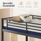 SDHYL Twin Over Twin Bunk Bed with Two Mattresses, All-in-One Metal Bunk Bed Set for Adults, Heavy Duty Sturdy Frame, 6 Inch Twin Memory Foam Mattresses Included, Idea for Dorms & Small Rooms