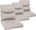 Outdoor Chair Cushion Set of 3, Waterproof Outdoor Seat Cushions 25x22, Patio Chair Cushions for Outdoor Furniture, Couch Cushion Replacement, Include 3 Back & 3 Seat Cushions, Smile/Beige