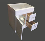 New White Shaker Single-sink Bathroom Vanity Base Cabinet 30" Wide x 21" Deep WS-V3021DLR