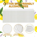 Moist Cotton Towel Bulk Moist Towelettes Individually Wrapped 8.7" x 8.7",White Towel Services,Refreshment Pre Moistened Towels Lavender and Lemon Scent for Travel Sport Party Spa Dentist Hote100