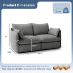Cloud Modular Sectional Sofa, Waterproof Down Filled Sectional Sofa, High Backrest Loveseat Sectional Couches for Living Room, Modern Modular Couch with Removable Cover, Dark Gray