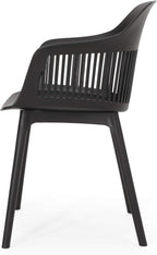 Christopher Knight Home Polypropylene Ladonna Outdoor Dining Chair (Set of 2), Black