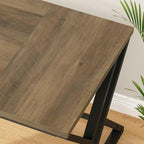 LVB Rustic Large Computer Desk, Industrial Extra Long Home Office Desk, Wood Pc Writing Work Study Computer Table Desk, Farmhouse Workstation Gaming Executive Desk for 2 Person, Rustic Oak, 70 Inch