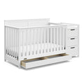 Graco Hadley 5-in-1 Convertible Crib & Changer (White) – GREENGUARD Gold Certified, Fits Standard Crib Mattress, Converts to Toddler Bed and Full Bed, 4 Adjustable Mattress Heights