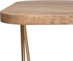 SIMPLIHOME Patrice Modern 18 inch Wide Metal and Wood Accent Side Table in Natural, Gold for the Living Room and Bedroom