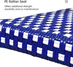 PURPLE LEAF 9 Pieces Outdoor Dining Set Patio Furniture Set with Aluminum Table and French Bistro Chairs for Garden Backyard Deep Blue Patio Dining Set