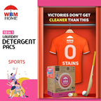 WBM Laundry Detergent Pods, Autumn Scent – 128 Pods in Recycleable Packaging for 10x Ultra Power Cleaning, Odor Defense for Activewear & Sports Shirts