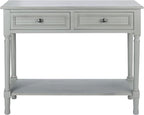 SAFAVIEH Home Collection Tate Distressed Grey 2-Drawer Bottom Shelf Console Table CNS5720C