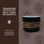 Pecksniffs Black Tall Leather & Oakmoss Scented Candle | 3 Wicks, 283g/9.9oz