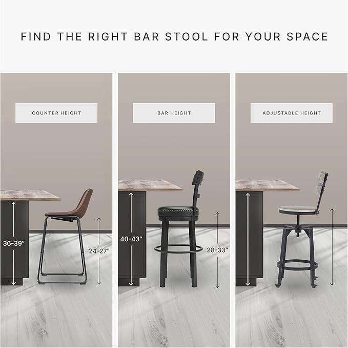 Signature Design by Ashley Centiar 24" Counter Height Modern Bucket Barstool, 2 Count, Black