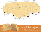 VANOMi Large Modular Sectional Sofa, Oversized Couch with Charging Station, Cloud Couch Deep Seat Sofa with Thick Cushion, Convertible Sectional Couches for Living Room Office Apartment