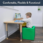 Children's Factory 3-in-1 Cube Chair for Kids, Flexible Seating Classroom Furniture, 1-Pack, Green