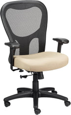 Tempur-Pedic TP9000C Mesh Swivel Task Chair with Tempur Material, Cooling Gel Layer, Adjustable Armrests, and Lumbar Support, Beige