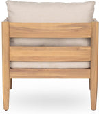 Christopher Knight Home Annie Acacia Wood Outdoor Chairs Set of 2, Patio Lounge Chair Outdoor with Slatted Back, Accent Chair with Cushions, Stylish Armchair for Balcony/Garden, Beige + Light Teak