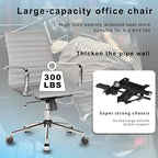Office Chair Ergonomic Swivel Desk Chair with Wheels Adjustable Heavy-Computer Chair for Home and Conference Room Wide 22.83in Seat for Women and Men ，Grey