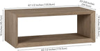 Henn&Hart Osmond Coffee Table, 48" Wide,Grey