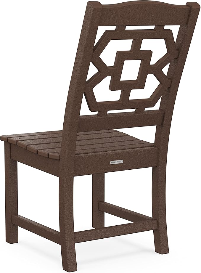 Martha Stewart by POLYWOOD® Chinoiserie Dining Side Chair in Mahogany
