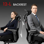 FLEXISPOT ErgoX-PRO Ergonomic Office Chair with Footrest Black – AeroWeave 5.0 Mesh Seat, 5D Lumbar, 7D Armrests, 4D Headrest, 551LBS Capacity – Office, Gaming, Home