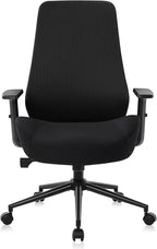 HYLONE Ergonomic Office Chair, Tall Back Chair 5" Thickened Seat Desk Chair with Adjustable Armrests, Home Office Computer Chairs for Long Hours Mesh Executive Chair(Black)