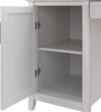 Bush Furniture Key West Computer Desk with Storage | Small Desk for Home Office in Pure White Oak | 54W x 24D Modern Farmhouse Desk