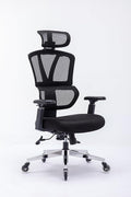 Chair Master Ergonomic High Back Office Chair | Roller Blade Casters | Mesh Chair | for Executives, Office Goers, Work from Home Set up | 3D Armrests, Adjustable Headrest