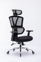 Chair Master Ergonomic High Back Office Chair | Roller Blade Casters | Mesh Chair | for Executives, Office Goers, Work from Home Set up | 3D Armrests, Adjustable Headrest
