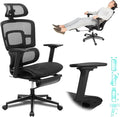 Ergonomic Office Chair with Footrest, 4D Adjustable Armrests, Comfy Swivel Rolling Mesh Computer Desk Chair with Lumbar Support, Wheels for Office, Home, Gaming, S2 Elite