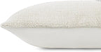 kate spade new york Wink Decorative Pillow, 14" x 20" Throw Pillow for Bed or Sofa, Textured Cotton and Polyester Blend Cover, White