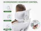 White Ergonomic Office Chair: Mesh Desk Chair Comfy with Adjustable Lumbar Support 400lbs High Back Computer Gaming Chair - Big and Tall Office Chairs with Extra Wide Seat-Adults Home Office