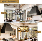 Light Fixture Ceiling Mount Kitchen 4 Light Semi Flush Mount Ceiling Light Fixture Black Rustic Farmhouse Chandelier for Dining Room Light Fixture with Adjustable Height