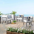 Modway Riverside Outdoor Furniture, 4-Piece Set, Gray White