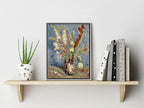 Wieco Art Framed Wall Art Vase with Gladioli and China Asters by Van Gogh Modern Floral Canvas Prints Artwork Abstract Flowers Pictures on Canvas for Living Room Home Decorations