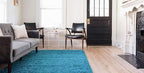 Unique Loom Solid Shag Collection Area Rug (4' 1" x 6' 1" Rectangle, Turquoise)
