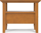 SIMPLIHOME Acadian 14-inch Wide Narrow End Table with Drawer and Open Shelf in Light Golden Brown for Living Room or Bedroom